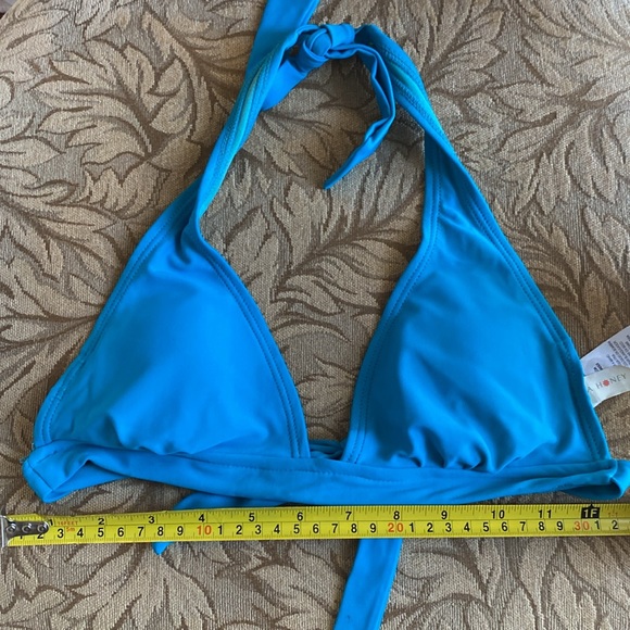 Hula Honey blue bikini bra tie neck string and back removable pads size S - Picture 5 of 6